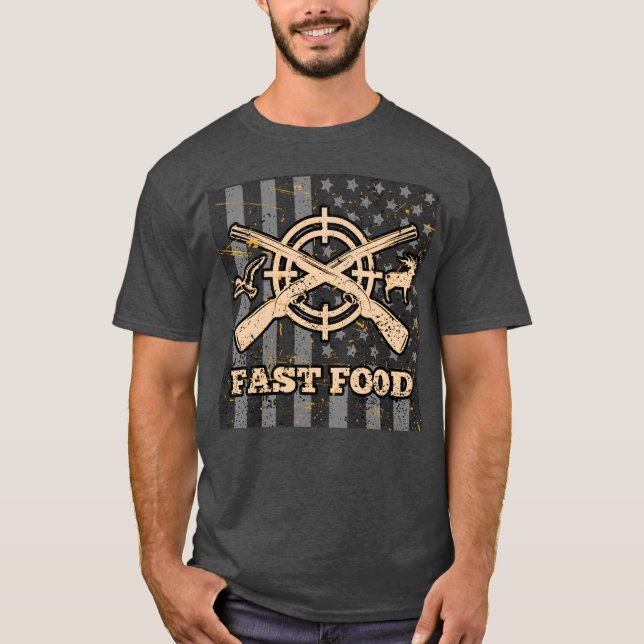 Snabbmat jakt vintage t shirt (Framsida)