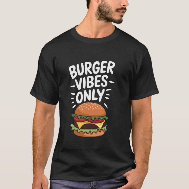 Snabbmat Ostburgare Design för Hamburger Burger T Shirt (Framsida)