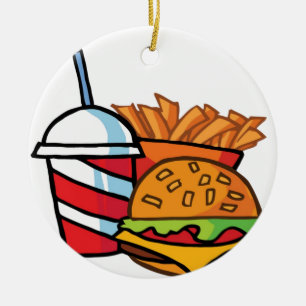 SnabbmatCheeseburger Julgransprydnad Keramik