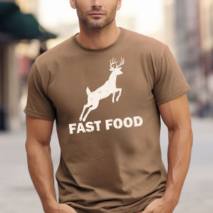 Snabbmatdesign med en bild av en hjort t shirt