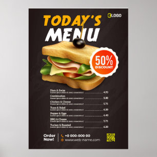 Snabbmatmeny Poster