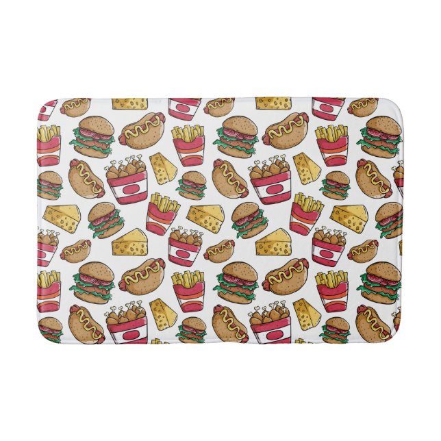 Snabbmatsbad i Mönster Badrumsmatta (Framsidan)