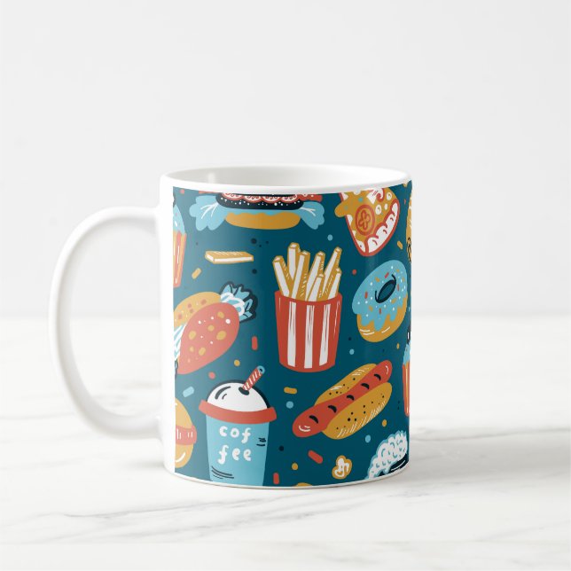 Snabbmatsikoner: Vintage Doodles Kaffemugg (Vänster)