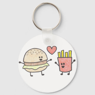 Snabbmatvänner Keychain Nyckelring