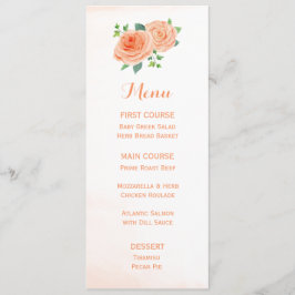 Snabbmenyer för persiko-Ro vattenfärg Meny