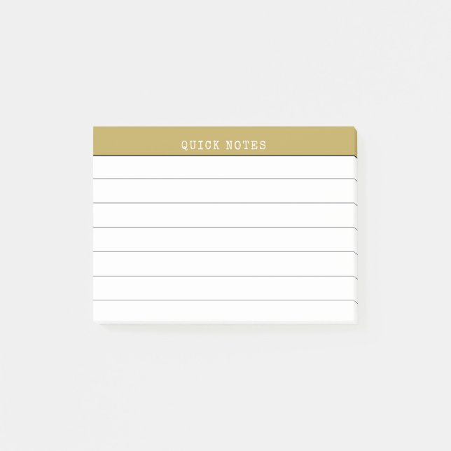  Snabbnoteringar Att Göra Guld Kant Minimalistisk  Post-it Block (Framsida)