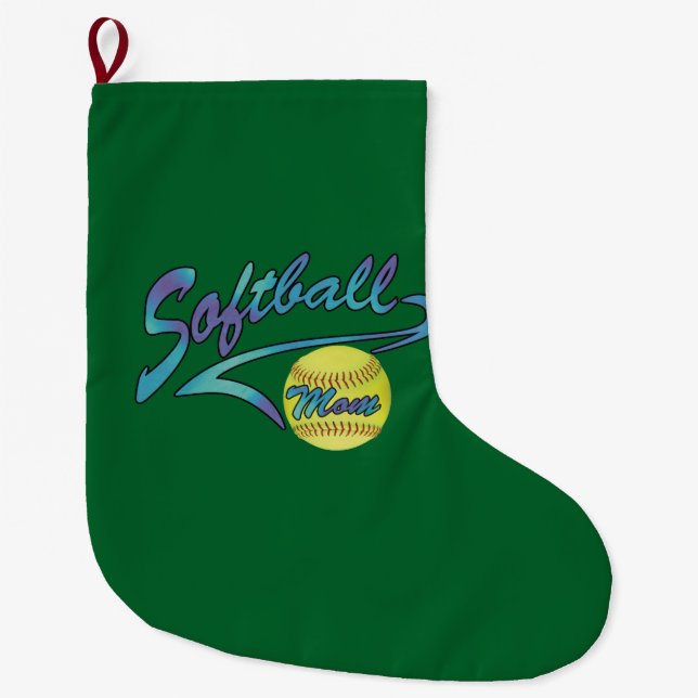 Snabbpitch Softboll Mamma Atletisk Svans Stor Julstrumpa (Framsidan)