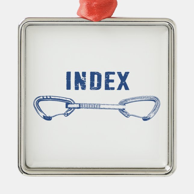 Snabbritning för indexklättring julgransprydnad metall (Framsidan)