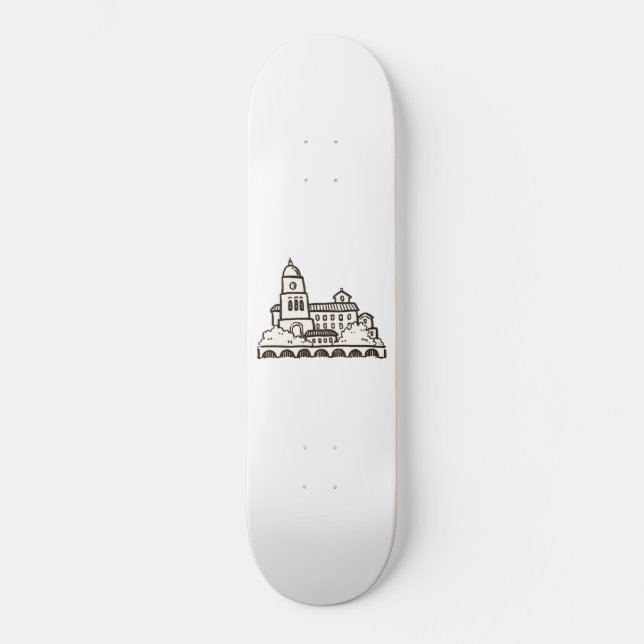 Snabbskiss över flodsidans stad mini skateboard bräda 18,5 cm (Framsida)