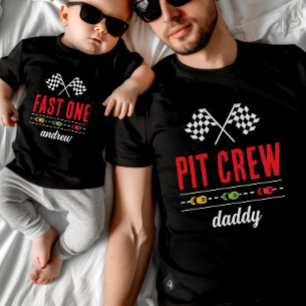 Snabbt en svart Tävling-Baby T Shirt