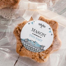 Snabbt en Tävling-bil 1:a födelsedag Runt Klistermärke