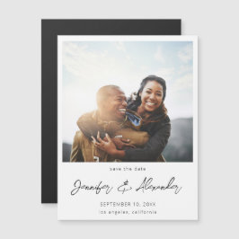 Snabbt foto 2 Spara datumet - Vit V2-magnet