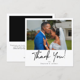 Snabbt foto och typografi - tack för ditt kort