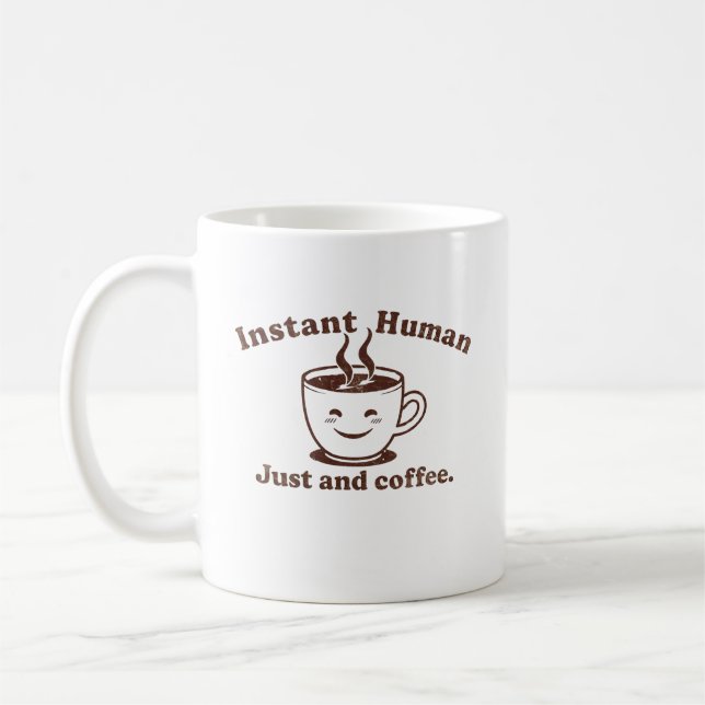 Snabbt humant, bara tillsatt kaffe kaffemugg (Vänster)