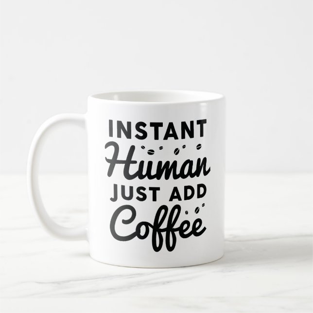 Snabbt humant, bara tillsatt kaffe kaffemugg (Vänster)