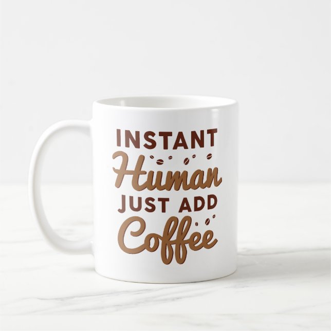 Snabbt humant, bara tillsatt kaffe kaffemugg (Vänster)