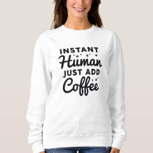 Snabbt humant, bara tillsatt kaffe t shirt