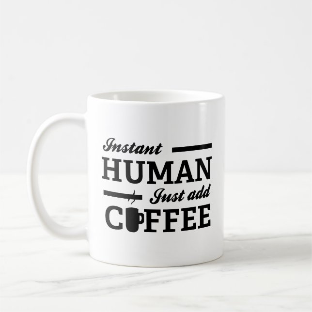 Snabbt humant just tillsatt kaffe Mugg (Vänster)
