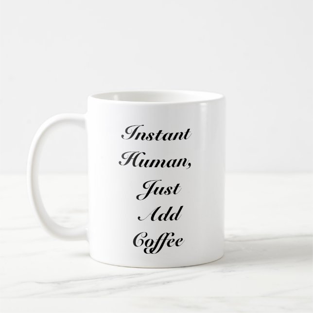 Snabbt humant just tillsatt kaffe - utbytbart Mugg (Vänster)