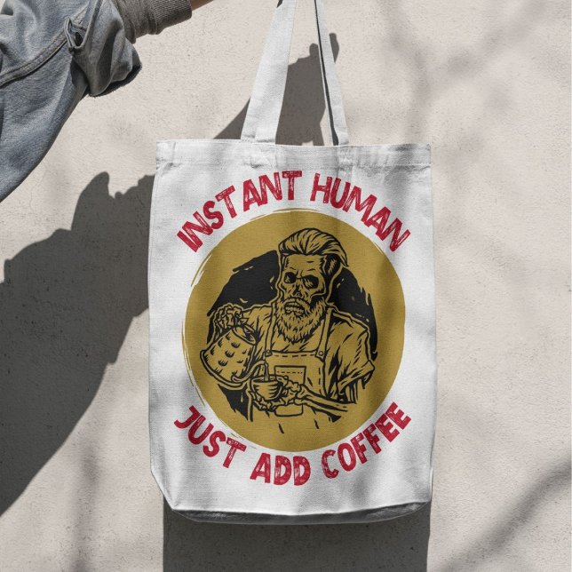 Snabbt humant, tillsätt bara kaffe - kaffeAkut Tygkasse (Skapare uppladdad)