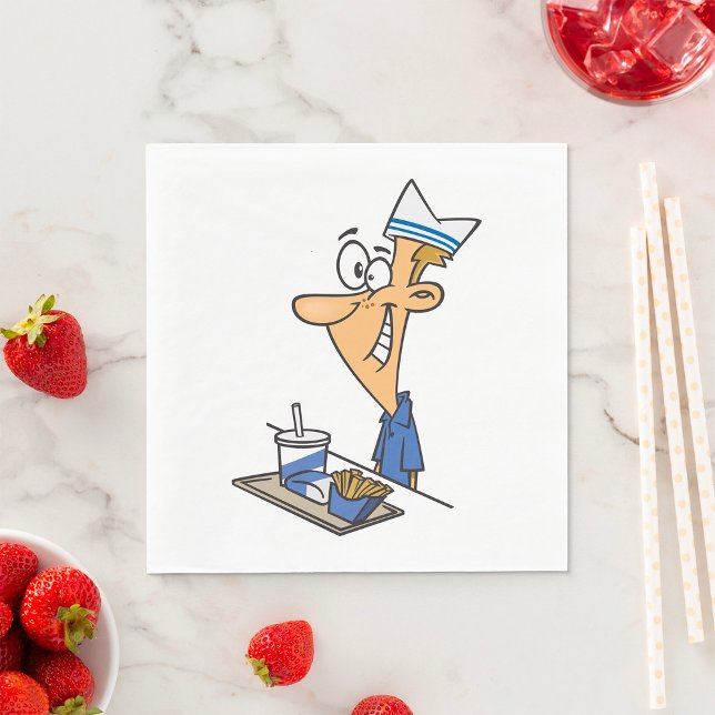 Snabbt matarbetare pappersservett (Skapare uppladdad)