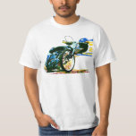 Snabbt motorcykel i Fantastisk Tröja<br><div class="desc">Konstnärliga motorcykelprodukter på snabbstartsvägen efter land. Tävla av motorcyklar är en tävla där grupper eller enskilda tävling-motståndare befinner sig på ett ovalt spår. Sketch Illustration Teckning av Patrick Janicke ©2013 efter att han åkte till Sydkalifornien och inte kunde tro på fantastisk motorcykel tävling han såg.</div>