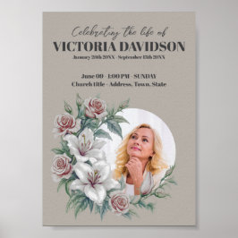 Snabbt nedladdning av blomstermedia i Ram Poster