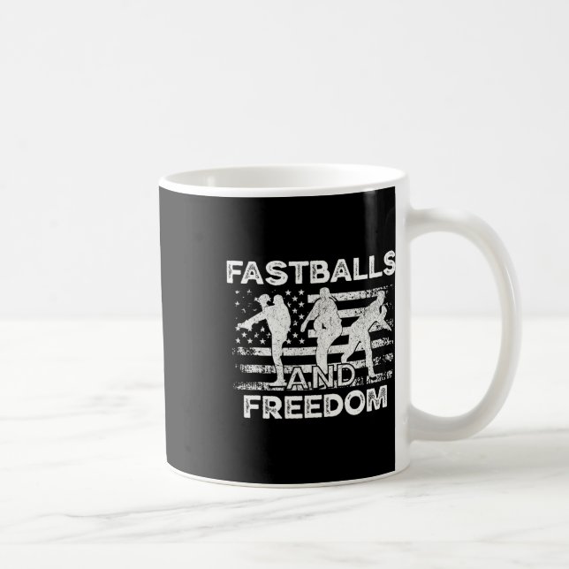 Snabbt Och Frihet Sälj Usa Flagga  Kaffemugg (Höger)