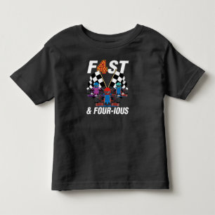 Snabbt och fyrfärdigt Tävling-kort, 4-åringar gamm T Shirt