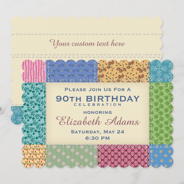 Snabbt Personlig | Inbjudan Anpassningsbar år (Fram/baksida)