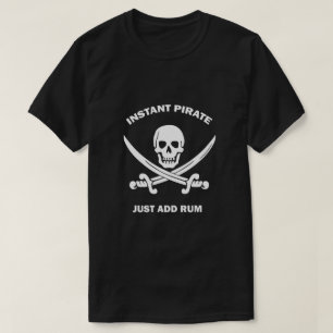 Snabbt Pirat Lägg till Rum Basic Black T Shirt