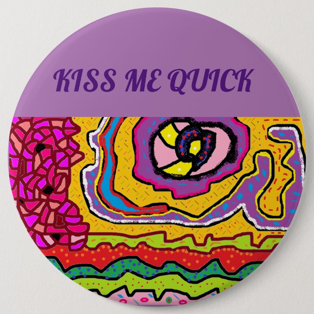 Snabbt roligt Hip-design för party Knapp (Framsida)