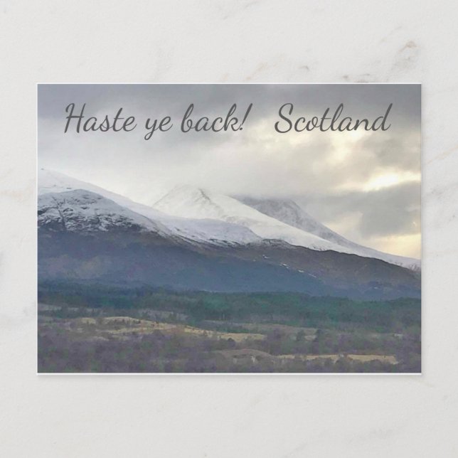 Snabbt tillbaka! Skottland. Vykort. Vykort (Framsida)
