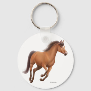 Snabbt växande fjärdhäst Keychain Nyckelring