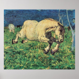 Snabbt växande häst av Giovanni Segantini, Poster