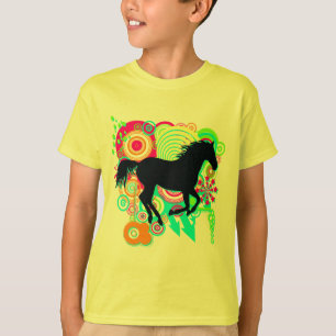 Snabbt växande hästSilhouette för flickor T Shirt