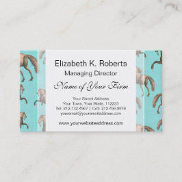 Snabbt växande spansk hingstAquabakgrund Visitkort