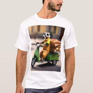 Snabbtjänst: Meerkat levererar pizza i Tuk-tuk T Shirt