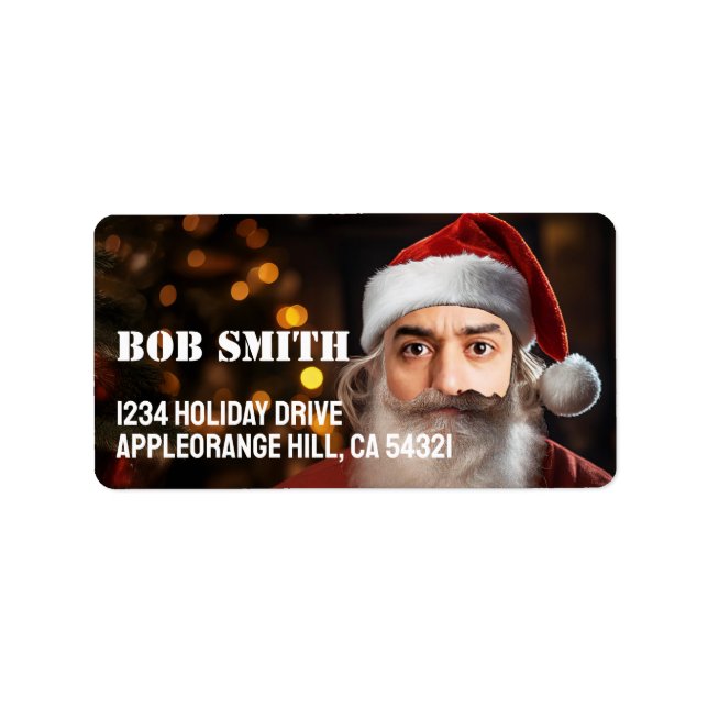 Snabbtomten! Lägg bara till ansikte. Adressetikett (Framsidan)