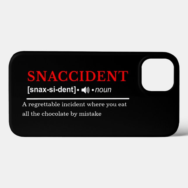 Snaccident - Anpassbar ordboksdefinition (Baksida (horisontell))