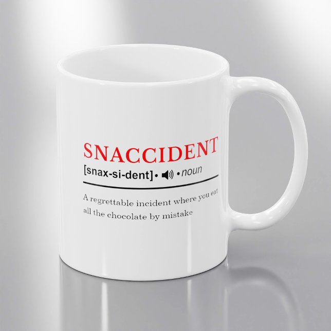 Snaccident - Anpassbar ordboksdefinition Kaffemugg (Skapare uppladdad)