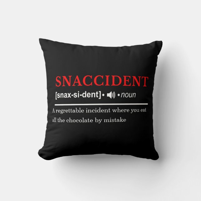 Snaccident - Anpassbar ordboksdefinition Kudde (Framsida)