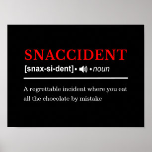 Snaccident - Anpassbar ordboksdefinition Poster