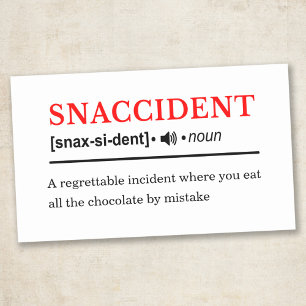 Snaccident - Anpassbar ordboksdefinition Rektangulärt Klistermärke