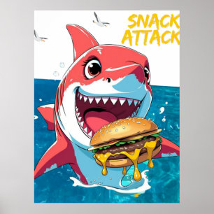 Snack Attack Haj – Sommar Poster