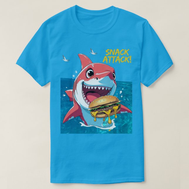 Snack Attack Haj T Shirt (Design framsida)