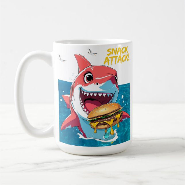 Snack Attack Hajkopp Kaffemugg (Vänster)