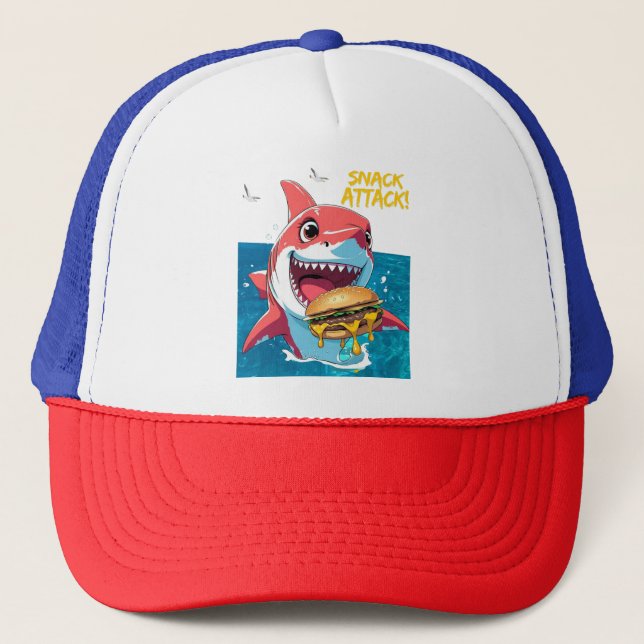 Snack Attack Shark – Summer Hat Keps (Framsida)