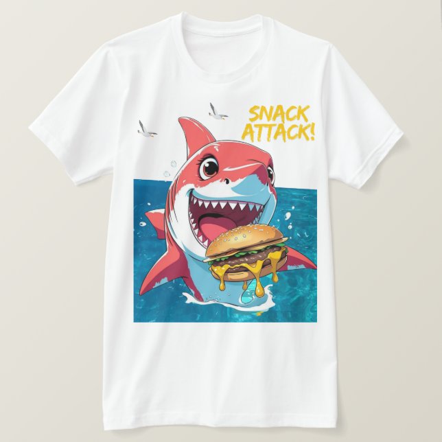 Snack Attack Shark T Shirt (Design framsida)