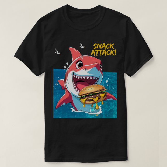 Snack Attack Shark T Shirt (Design framsida)